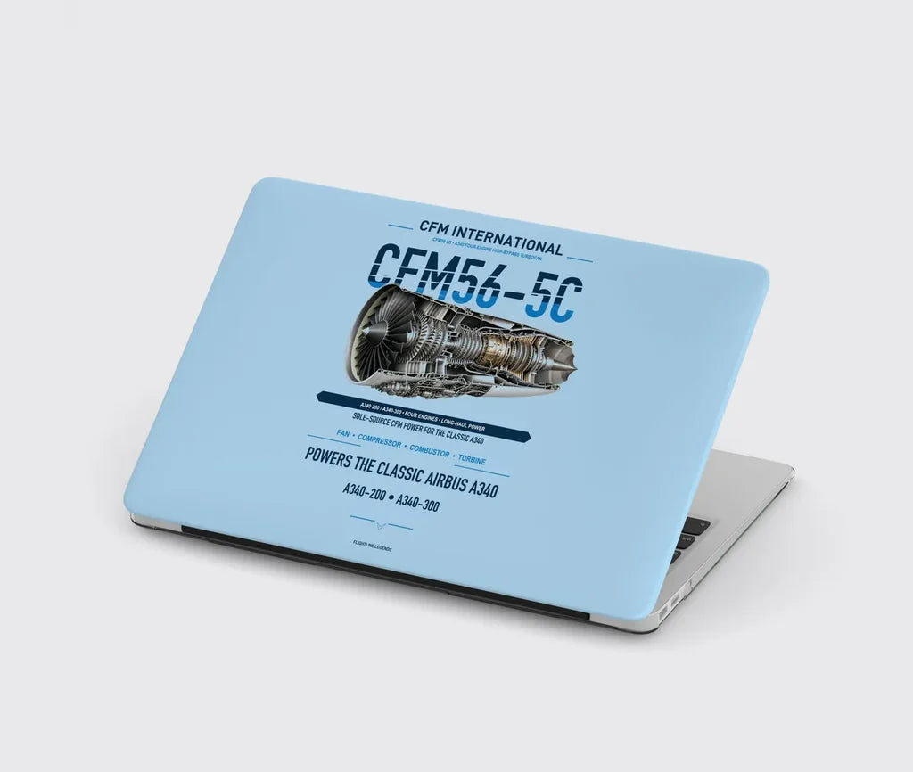 CFM56-5C design on light blue MacBook case