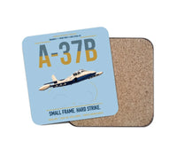 Thumbnail for A-37B Dragonfly design on light blue 1 piece coaster