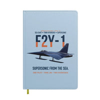 Thumbnail for F2Y-1 Sea Dart Supersonic from the Sea design on light blue notebook
