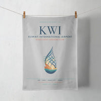 Thumbnail for Kuwait International Airport (KWI) design on light gray towel