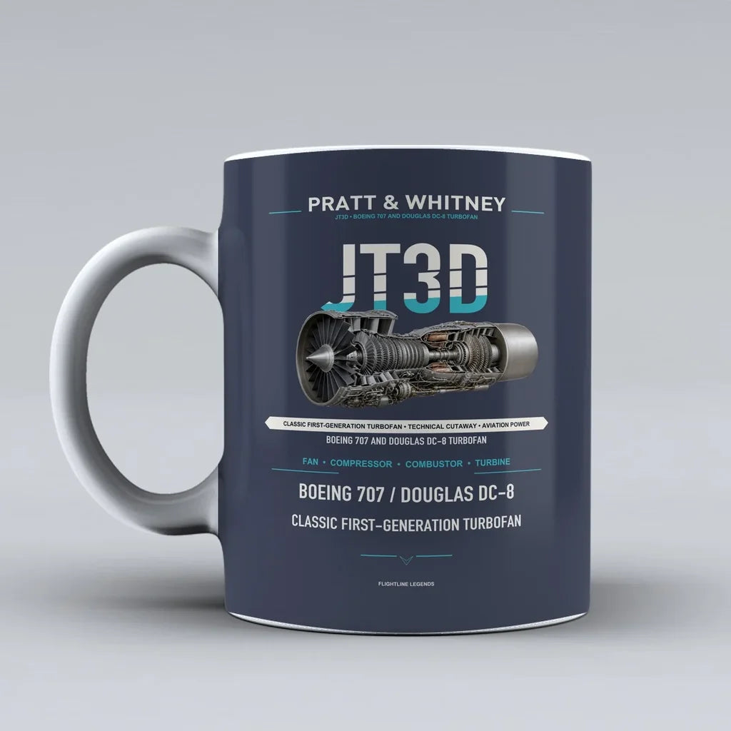 Mug design on dark blue jt3d