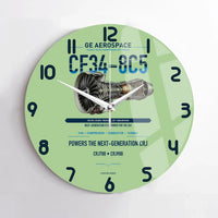 Thumbnail for CF34-8C5 design on light green no frame wall clock