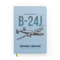 Thumbnail for B-24J Liberator design on light blue notebook