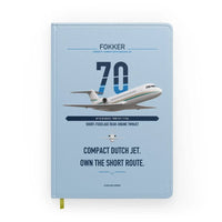 Thumbnail for Fokker 70 design on light blue notebook