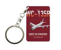 Thumbnail for WC-135R Constant Phoenix design on dark red designed key chain, double-side print