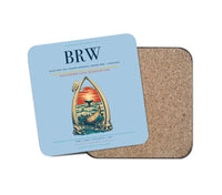 Thumbnail for Wiley Post–Will Rogers Memorial Airport (BRW) design on light blue 1 piece coaster