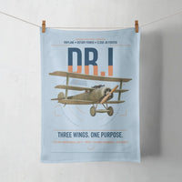 Thumbnail for Fokker Dr.I design on light blue towel