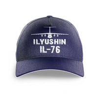 Thumbnail for ILyushin IL-76 & Plane printed hat - dark blue