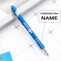 Thumbnail for Aviation touch pen - blue with name