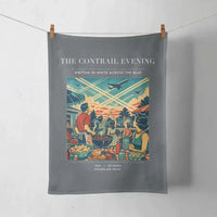 Thumbnail for VINTAGE G4135 - The Contrail Evening - Designed Towels design on gray