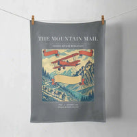 Thumbnail for VINTAGE G4038 - The Mountain Mail - Designed Towels design on gray