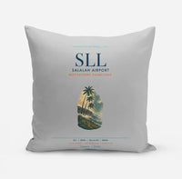 Thumbnail for Salalah Airport (SLL) design on light gray pillow
