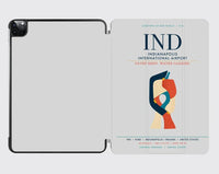 Thumbnail for Indianapolis International Airport (IND) design on light gray ipad tablet case