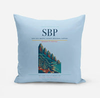 Thumbnail for San Luis Obispo County Regional Airport (SBP) design on light blue pillow