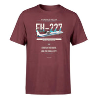 Thumbnail for Fairchild Hiller FH-227B design on dark red single side