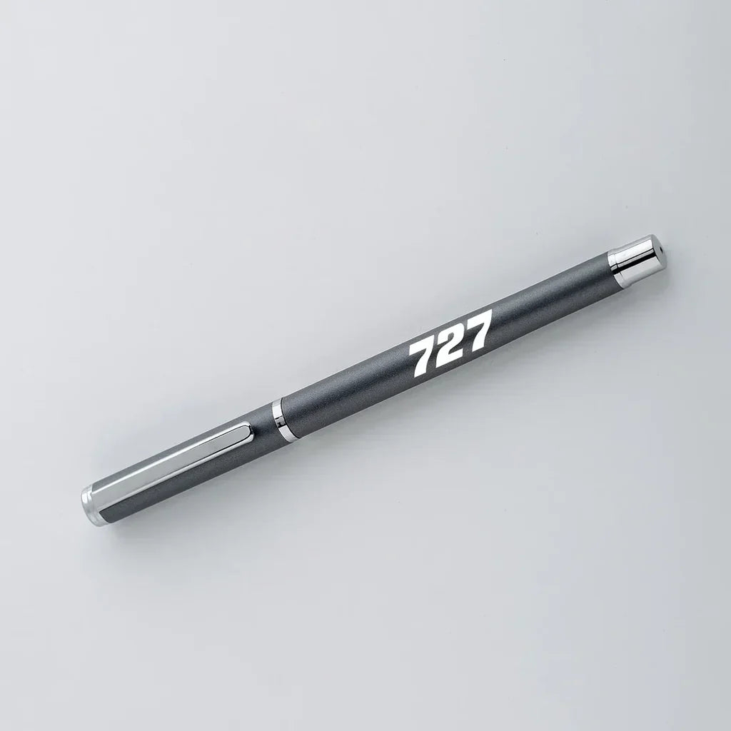 Boeing 727 Flat Text ballpen - gray