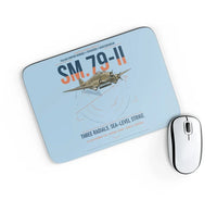 Thumbnail for Savoia-Marchetti SM.79-II Sparviero design on light blue rectangle mouse pad