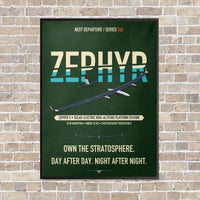 Thumbnail for Airbus Zephyr S vertical canvas print - framed - dark green background
