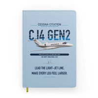 Thumbnail for Cessna Citation CJ4 Gen2 design on light blue notebook