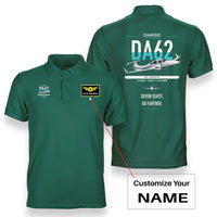 Thumbnail for Diamond DA62 design on green+name double-side polo t-shirt, double-side print