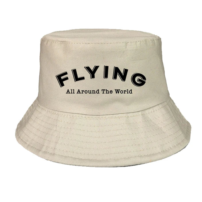 Flying All Around The World summer hat - khaki