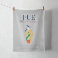 Thumbnail for Fuerteventura Airport (FUE) design on light gray towel