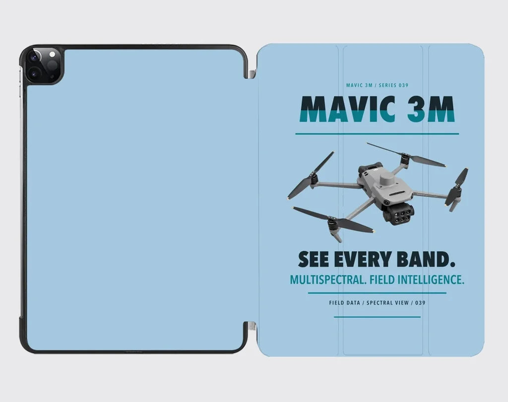 DJI Mavic 3 Multispectral design on light blue ipad tablet case