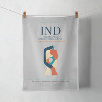 Thumbnail for Indianapolis International Airport (IND) design on light gray towel