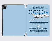 Thumbnail for Cessna Citation Sovereign+ design on light blue ipad tablet case