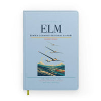 Thumbnail for Elmira Corning Regional Airport (ELM) design on light blue notebook