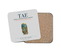 Thumbnail for Daegu International Airport (TAE) design on light gray 1 piece coaster