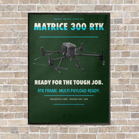 Thumbnail for DJI Matrice 300 RTK vertical canvas print - framed - dark green background
