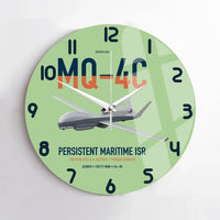 Thumbnail for MQ-4C Triton IFC-4 design on light green no frame wall clock