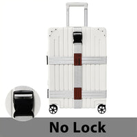 Thumbnail for Check-in Adjustable Explosion-proof Luggage With Password Lock Anti-theft, Silver+No Lock