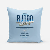 Thumbnail for Avro RJ100 design on light blue pillow