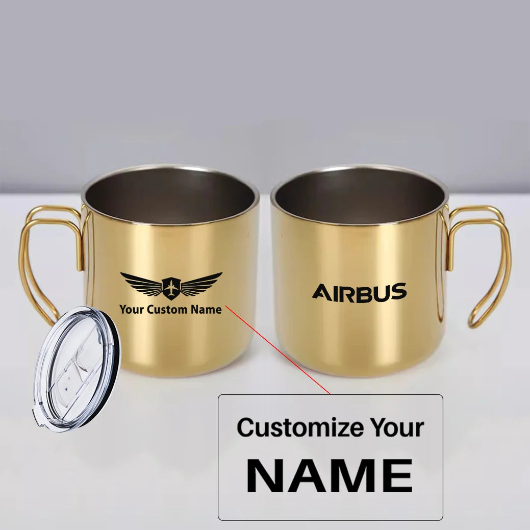 Customisable Airbus & Text Mug - view 5