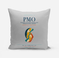Thumbnail for Palermo Falcone Borsellino International Airport (PMO) design on light gray pillow