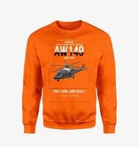 Thumbnail for Leonardo AW149 design on orange sweatshirt
