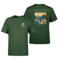 Thumbnail for VINTAGE G4175 - The Float Swap - Double-Side T-Shirt design on darkgreen double side t shirt