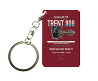 Thumbnail for TRENT 800 Key Chain design on dark red key chain
