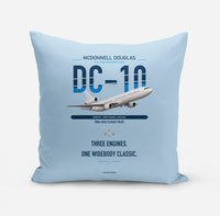 Thumbnail for McDonnell Douglas DC-10 design on light blue pillow