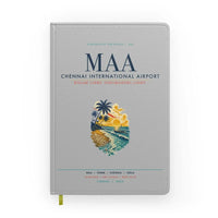 Thumbnail for Chennai International Airport (MAA) design on light gray notebook