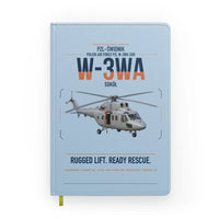 Thumbnail for PZL-Świdnik W-3WA Sokół design on light blue notebook