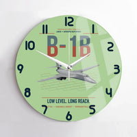 Thumbnail for B-1B Lancer design on light green no frame wall clock