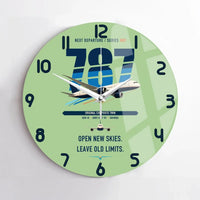 Thumbnail for Boeing 787-8 Dreamliner design on light green no frame wall clock