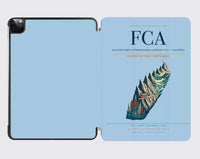Thumbnail for Glacier Park International Airport (FCA) design on light blue ipad tablet case