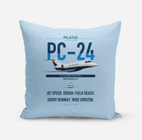 Thumbnail for Pilatus PC-24 design on light blue pillow