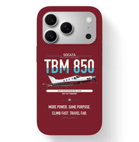 Thumbnail for Socata TBM 850 design on dark red magsafe iphone case, for iPhone 17 Pro