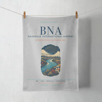 Thumbnail for Nashville International Airport (BNA) design on light gray towel