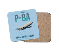 Thumbnail for P-8A Poseidon design on light blue 1 piece coaster